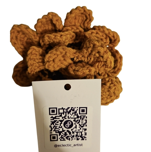 Hand Crafted Floral Coaster 2pc Set Sunflower Mug Rug Home Decor Faux Flower Mat - Picture 5 of 17